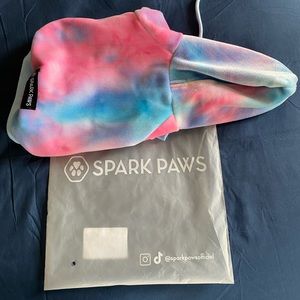 Spark Paws - dog hoodie - tie dye - size medium